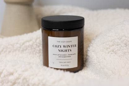 Cozy winter nights candle