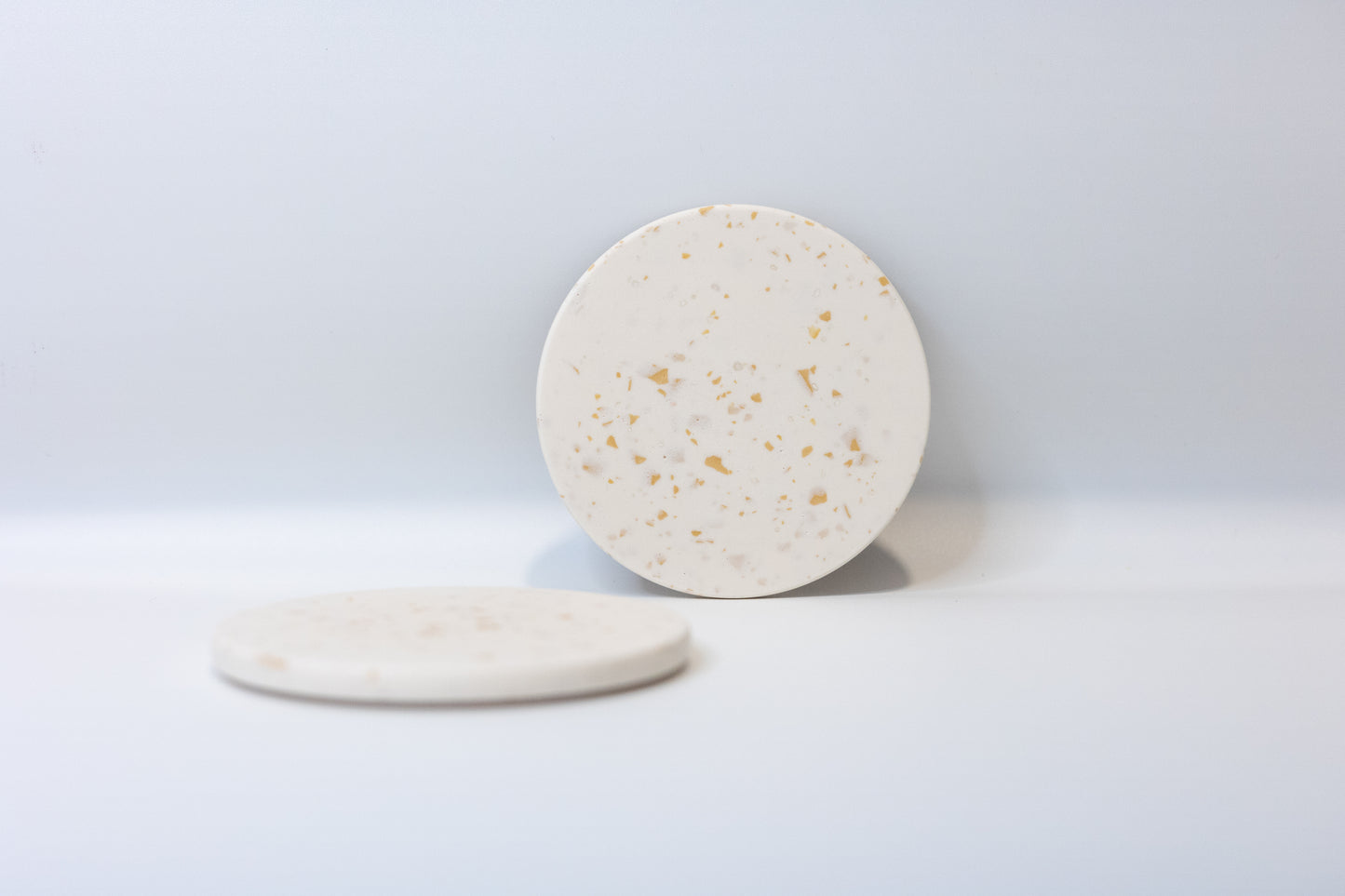 Beige terrazzo coasters