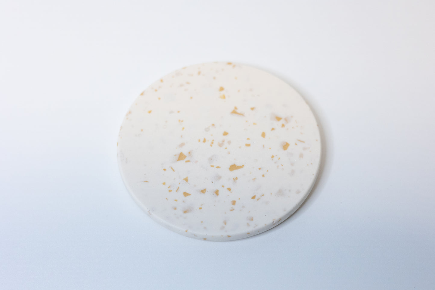 Beige terrazzo coasters