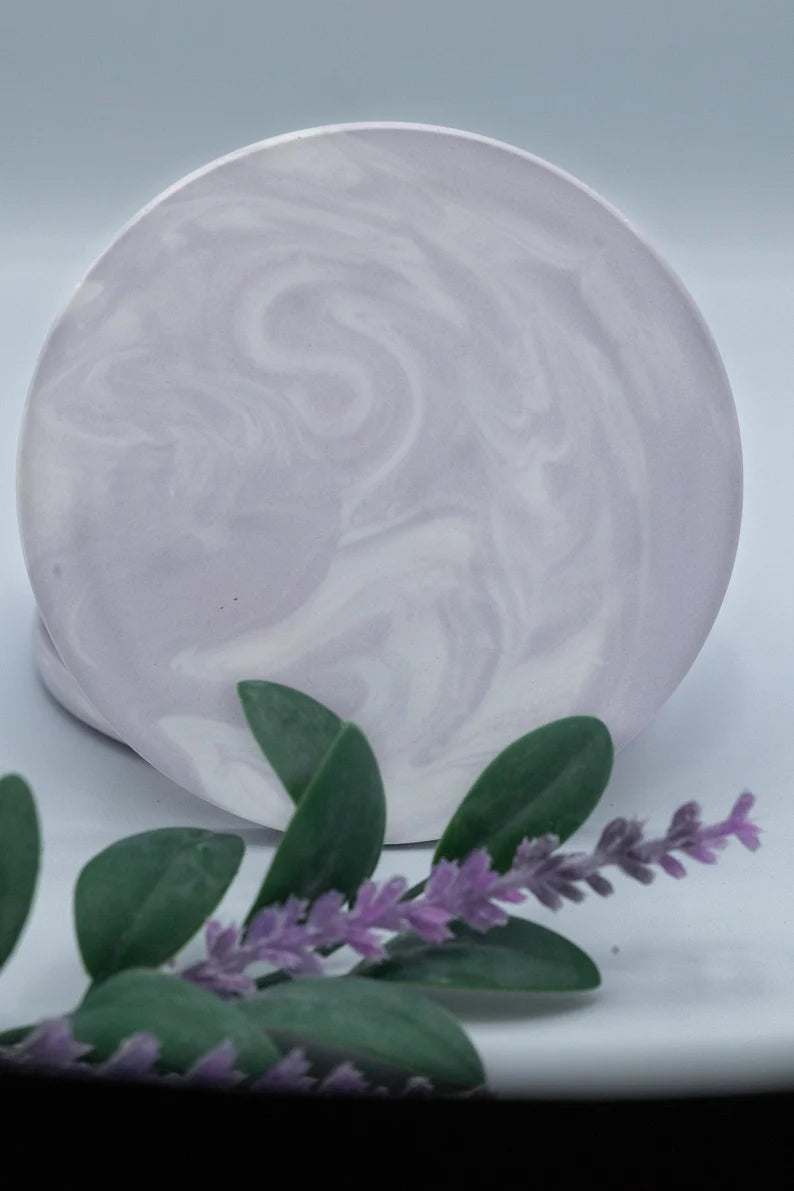 Lavender Marble Coasters